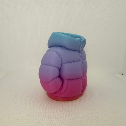 3D Printed Puffer Jacket Pen Holder – Creative Desktop Organizer Made of PLA