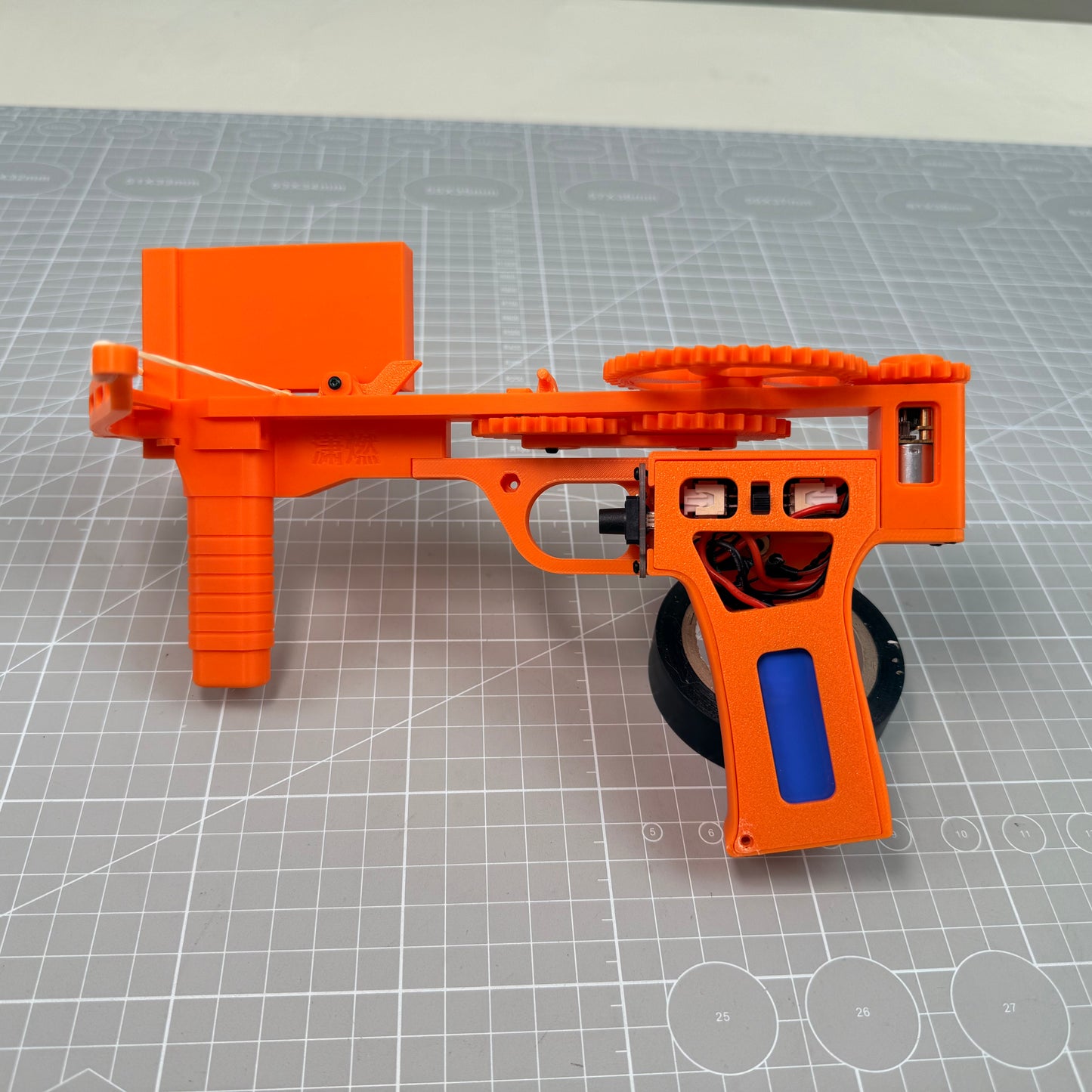 3D Printed Automatic Repeating Crossbow Toy – DIY Gear-Driven Launcher (PLA Material, 21cm)