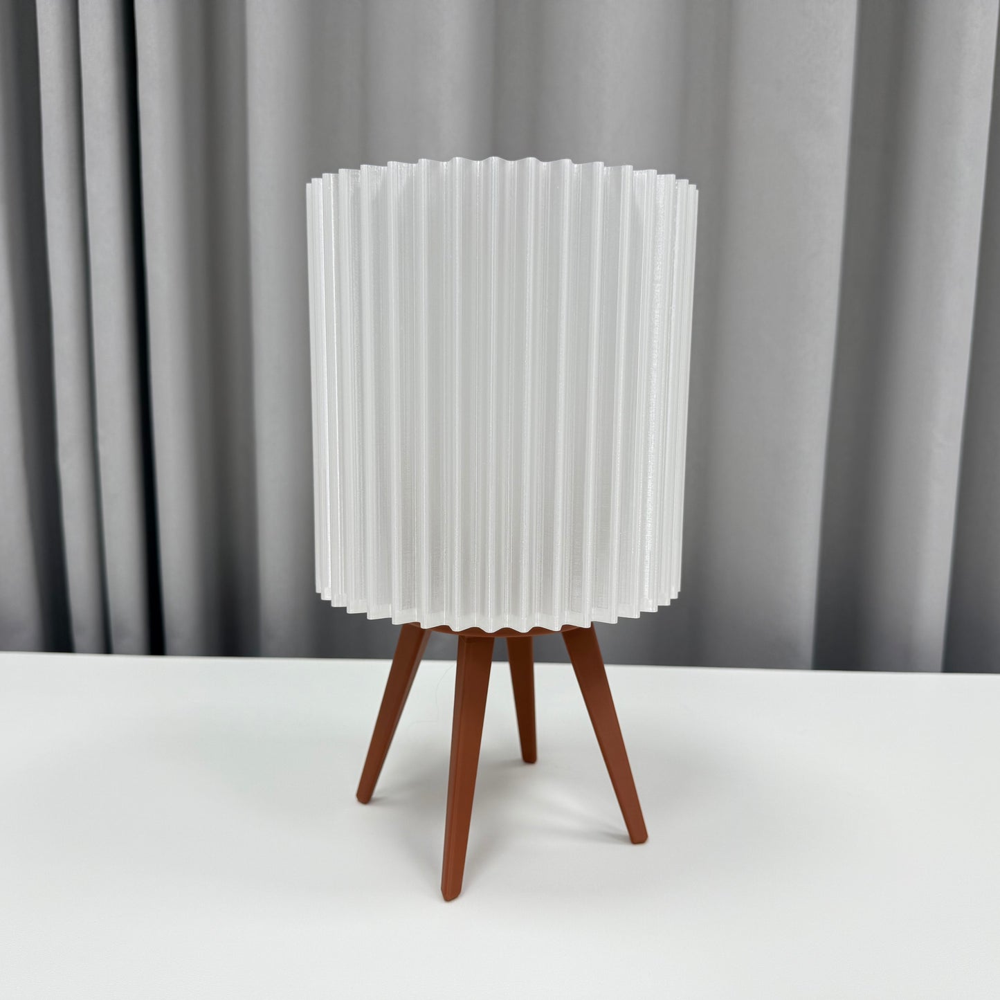 Ribbed Table Lamp with Four Legs – Mid Century Modern LED Lamp