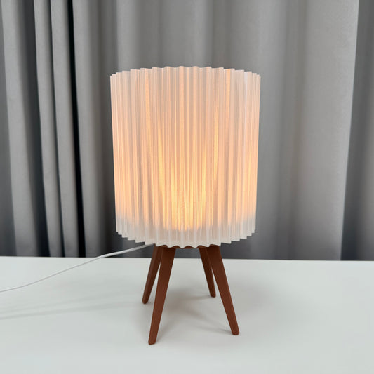 Ribbed Table Lamp with Four Legs – Mid Century Modern LED Lamp