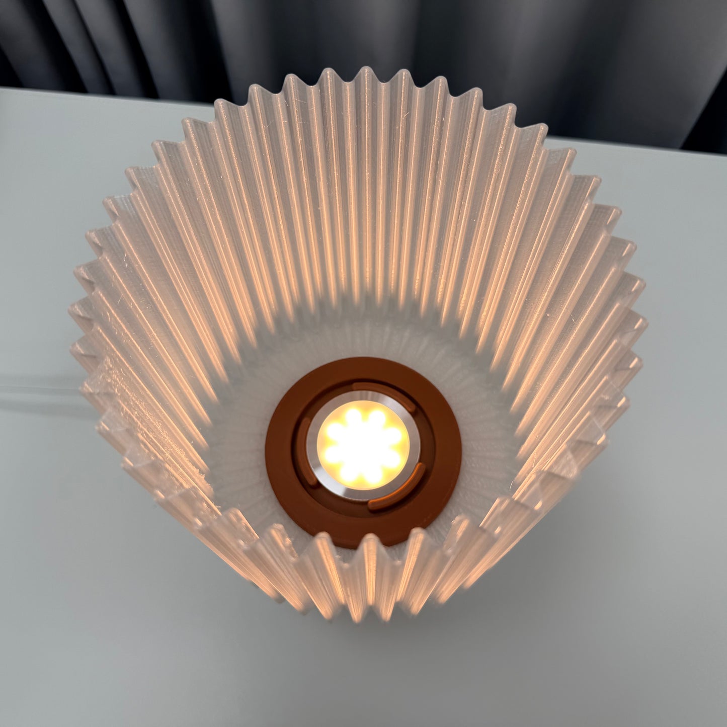 Ribbed Table Lamp with Four Legs – Mid Century Modern LED Lamp